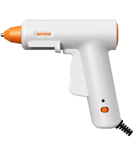 RAYENR Home Hot Melt Glue Gun 20W 110V-240V Quick Preheat 7mm Sticks Aluminum Alloy Nozzle Compact Design 30PCS/60PCS Optional Glue Sticks