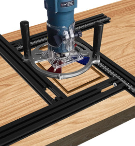 ENJOYWOOD Trimming Machine Milling Groove Engraving Guide Rail Multi-functional Adjustable Backing Auxiliary Guide Bracket WoodworkingTool