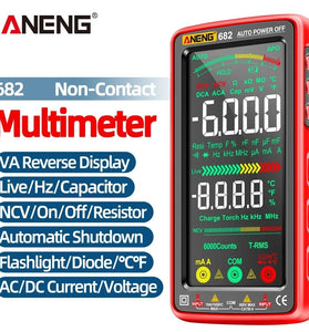 ANENG 682 Smart VA Reverse Multimeter AC/DC Ammeter Voltage Tester Rechargeable Electric Ohm Diode Tester Tools for Electrician