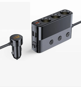 12V-24V 128W Car Charger Splitter Quick Charge PD QC 3.0 Power Socket Splitter 4 in 1 USB Charging Socket For Phone DVR