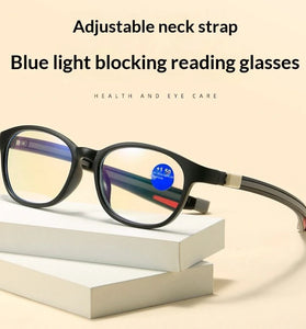 Retractable Magnetic Neck-hanging Reading Glasses Portable HD Anti-blue Light Presbyopia Glasses for Men Women