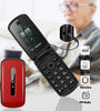 MAFAM F4 Mini 2G GSM 1.77 Inch Dual Display+Dual SIM Cards 1200mAh FM Vibration Big Buttons Fast Quick Torch Speed Dial Flip Feature Mobile Phone