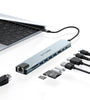 [3Pcs] BlitzWolf BW-NEW TH5 10 in 1 USB Hubs with HD 4K@30Hz USB3.0 / USB2.0 / Type-C 2.0 / RJ45 Ethernet / 100W PD Charging / SD TF Card Slots Docking Station for Apple Huawei Laptops Macbook