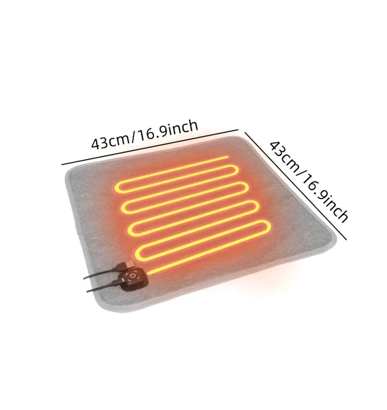 5V USB Heated Seat Cushion for Winter Use Office Chair Outdoor Car Portable Electric Heating Pads