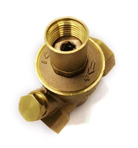 DN20 Brass Water Pressure Regulator Adjustable Valve 25mm Threaded Connection with Pressure Gauge Soft Seal for Water Oil Gas