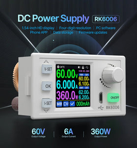 RIDEN RK6006/RK6006-BT 60V 6A 4 Digit Communication 360W Adjustable Digital DC to DC Step Down Voltage Bench Power Supply Buck Converter