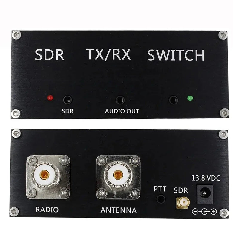 Transceiver Switch SDR Aluminum Alloy 100W Max TX Power 0.3dB Insertion Loss 38dB RX Isolation 12V 2A Compact Portable