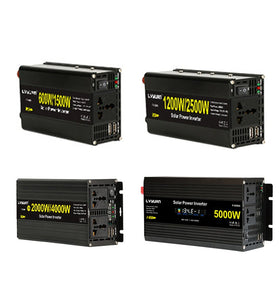 LVYUAN Solar Power Inverter Modified Sine Wave 600W-5000W 12V / 24V EU Plug for Outdoor Work Camping Trip