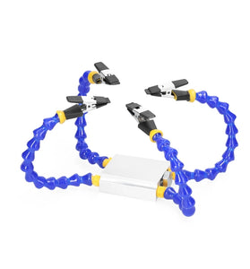 Two/Four/Five Brackets Maintenance Fixture Aluminum Alloy Clamp Soldeirng Iron Holder Benches Vise Table Clamp with Flexible Arm Printed Circuit Board Welding Repairs