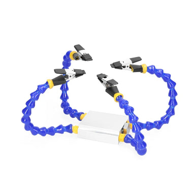 Two/Four/Five Brackets Maintenance Fixture Aluminum Alloy Clamp Soldeirng Iron Holder Benches Vise Table Clamp with Flexible Arm Printed Circuit Board Welding Repairs