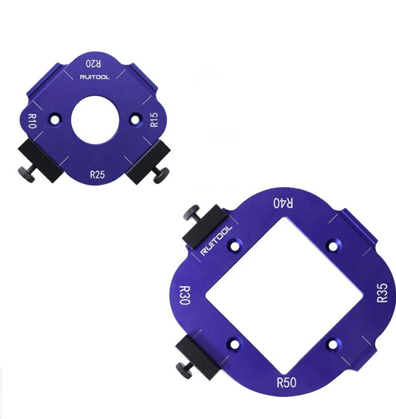 Woodworking Corner Jig Metal Router Template Guide Quick Radi Positioning for Woodcraft DIY Frame and Table Edge Shaping