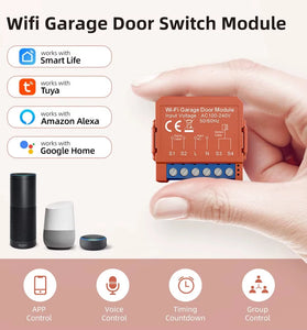 Tuya Smart WiFi Garage Door Module Switch Door Opener Controller Smart Life APP Voice Remote Control with Alexa Google Home