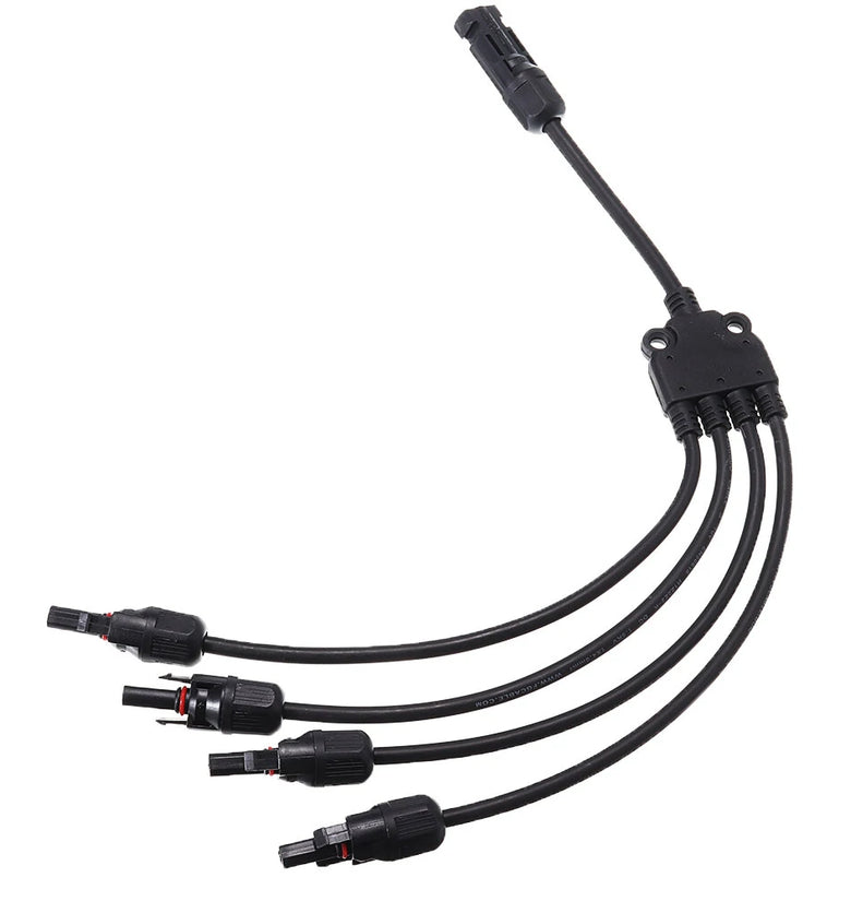 Y Branch MC4 Solar Panel Adaptor Cable Connector(1, M/FFFF and F/MMMM)