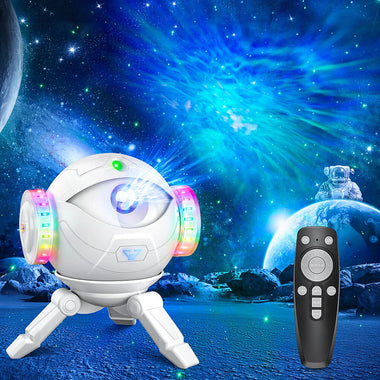 LED Astronaut Galaxy Projector Lamp 360 Rotating Starry Sky Light with 7 Nebula Effects Remote Control