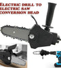 Portable Woodworking Conversion Kit 4 Inch Cutting Tool Chainsaw Adapter for Electric Drill with High Precision