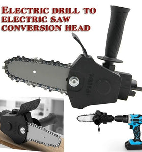 Portable Woodworking Conversion Kit 4 Inch Cutting Tool Chainsaw Adapter for Electric Drill with High Precision