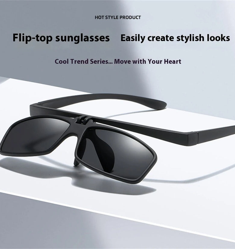 Flip Up Polarized Sunglasses for Men Women Fashion Driving Fishing UV400 Protection Outdoor Sun Glasses