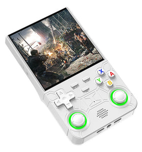 R36 Ultra 64GB 4-inch IPS Screen Handheld Game Console Built in 15000+Games RK3326 Chip Dual 3D RGB Joysticks Retro Gaming Console Supports WiFi Multiplayer Open Source Systems