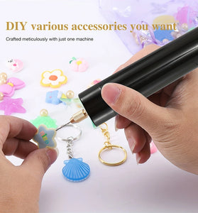 USB Electric Drill High Concentricity Rotary Tool ABS Material 36V Safe Multipurpose Drill Bits Lightweight Portable DIY Jewelry Crafts Nail Art