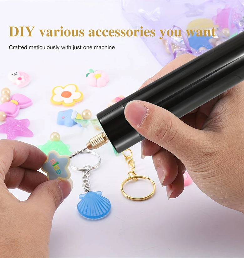 USB Electric Drill High Concentricity Rotary Tool ABS Material 36V Safe Multipurpose Drill Bits Lightweight Portable DIY Jewelry Crafts Nail Art