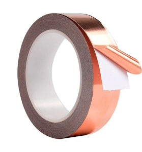 20M Copper Tape Snail Adhesive EMI Shielding Conductive Adhesive Foil Tape For Stained Glass Paper Circuit Electrical Repair