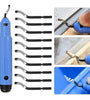 Deburring Tool Kit with 10 Extra Blades and 1 Handle Alloy Burr Removal Tool Multifunctional Burr Edges Removing Hand Tool for Handicrafts Sewing Plastic