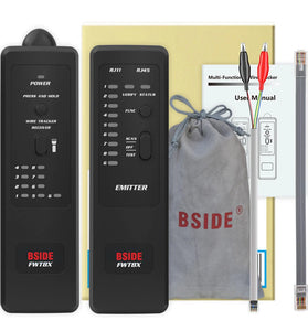 BSIDE FWT8X Network Cable Tracker Detecteur RJ11/45 Lan Ethernet Phone Wire Tester Finder Telecom Tool electrified Work 60V