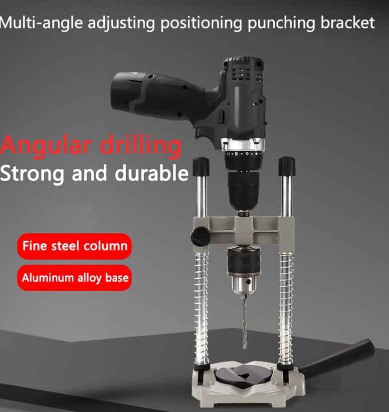 Versatile Drill Stand for Woodworking Enthusiasts  Multi-Angle Hole Puncher  Mini Drill  Hammer Holder