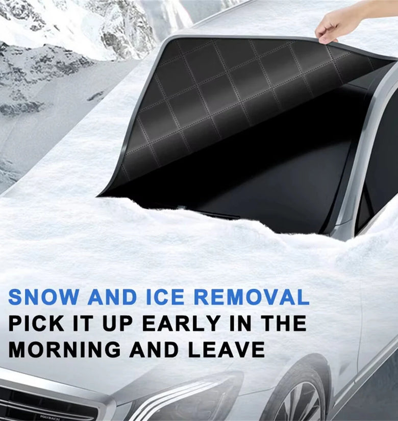 Car Windshield Snow Cover Automobile Anti Freeze Windshield Covers Magnetic Front Window Sun Shade Thickened Protector