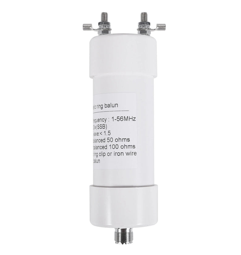 1:2 Shortwave Balun 200W High Power 50 Ohm to 100 Ohm Frequency 1-56MHz Waterproof Antenna Epoxy Plate Stainless Steel Copper Nosepieces Signal Transmission