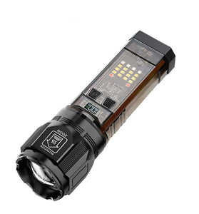 Bikight Multi-function Solar LED Flashlight Telescopic Zoom Torch 6 Modes Light Outdoor Emergency Power Bank LED Solar Lantern