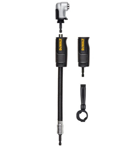 DWAMRASETFT-A9 for DEWALT Right Angle Drill Adaptor 4-in-1 Compact 1.5 in Head Height Impact Driver Compatible Metal Gearcase Rare Earth Magnet Quick Bit Ejection Power Tool Accessories