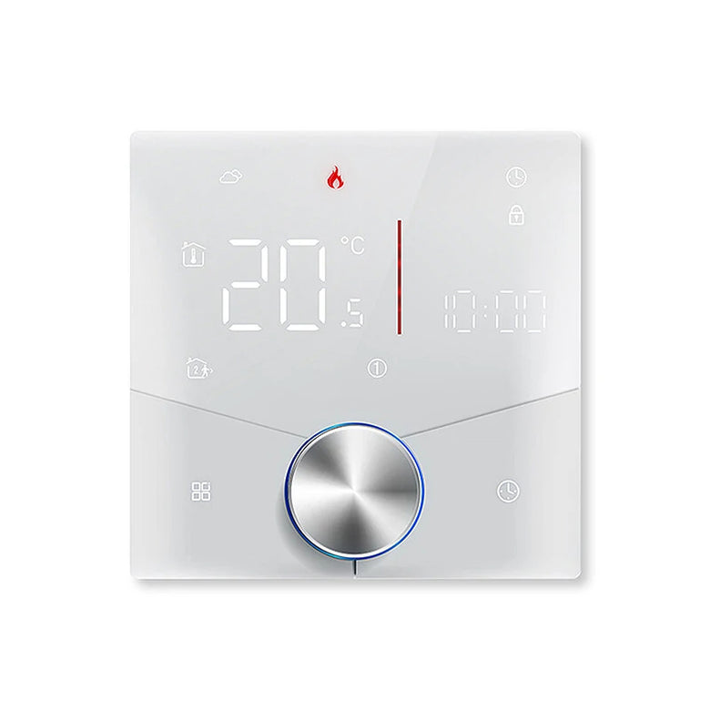 MoesHouse Tuya WIFI Smart Knob Thermostat Gas Boiler Heating Remote Controller LCD Display Mobile Phone APP Control Touch Screen Work with Alexa Google Assistant