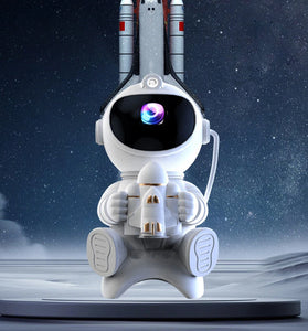 LED Astronaut Projection Lamp With Bluetooth Speaker Rocket Astronaut Starry Sky Lamp Atmosphere Lamp Night Lamp Gift Ornaments