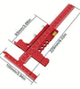 Precision Sliding Edge Ruler Woodworking Scriber Marking Line Adjustable T-Square Framing Ruler Depth Gauge Aluminum