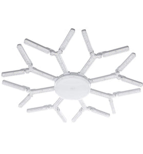 Elfeland 8-Leaf Foldable Crystal Snowflake LED Ceiling Light E27 Adjustable Shape AC 85~265V Ultra-Bright Wide-Angle Lighting for Home Garage Shop