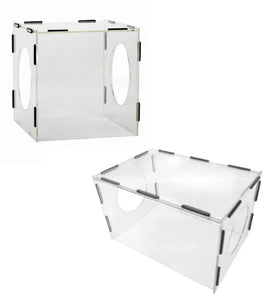 Clear Acrylic Grinding Dust Box Transparent Design 200x200x200mm 200x180x300mm Easy Assembly Polishing Buffing Engraving Dust Proof