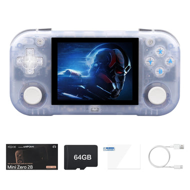 AMPOWN MINI ZERO 28 64G Retro Handheld Gaming Console 2.8 Inch IPS Android System Built-in 10809 Games 30+ Emulators 2900mAh Lightweight Portable Pocket Video Game Console