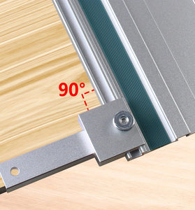 Aluminum Alloy Track Saw Square Guide 90 Degree Right Angle Compatible with T Track System for Track Saw Guide Rail