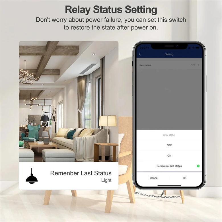 Tuya WiFi Smart Switch Module-L 1/2/3/4CH Timer Schedule Countdown Smart Life APP & Voice Control with Alexa Google Home