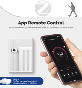 Moes Tuya Zigbe WiFi TRV Smart Thermostatic Radiator Valve APP Remote Temperature Controller Timing Function Voice Control with Alexa Google Home