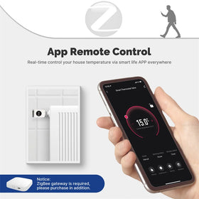 Moes Tuya Zigbe WiFi TRV Smart Thermostatic Radiator Valve APP Remote Temperature Controller Timing Function Voice Control with Alexa Google Home