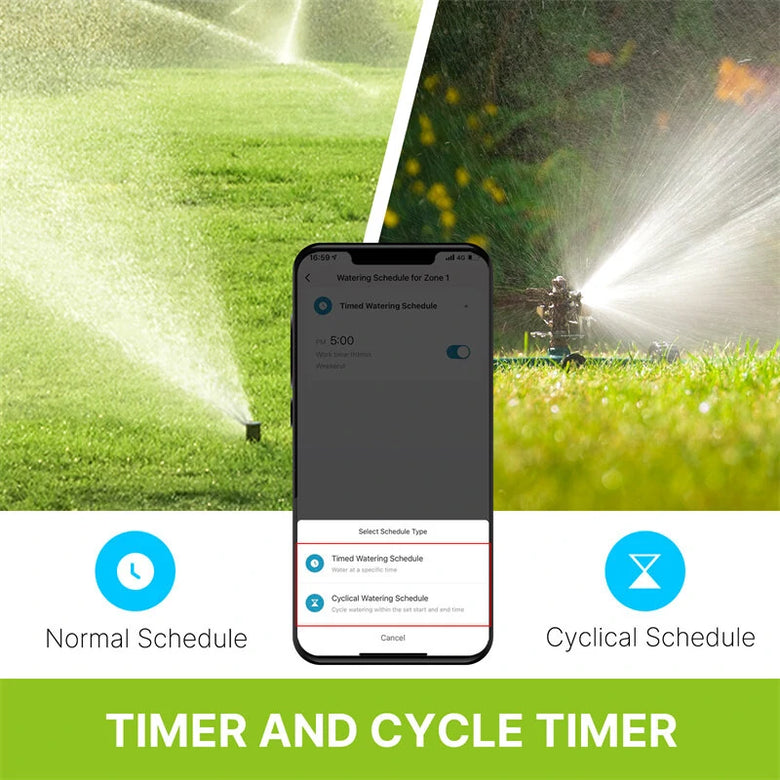MoesHouse Tuya Smart bluetooth Dual Watering Timer IP55 Automatically Schedules Automatic Drip Irrigation Controller Garden Valve Work with Alexa Google Home