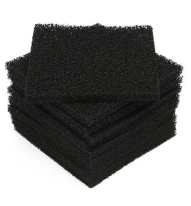 10pcs 28PPI Black Square Activated Carbon Foam Sponge Air Filter Pads Set for Smoke Absorber