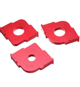 Drillpro 3 Pack Wood Panel Radius R5-R30 Quick-Jig Router Table Bits Jig Corner Template Woodworking Tool