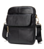 Ekphero Zipper Genuine Leather Messenger Bags Business Small Crossbody Bag Casual Travel Flap Shoulder Bag