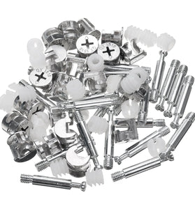 Wnew 20pcs 3-in-1 Screw Furniture Connector Fixer Eccentric Wheel Nut Connection for Dowel Jig Wardrobe Link Connection