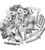 Wnew 20pcs 3-in-1 Screw Furniture Connector Fixer Eccentric Wheel Nut Connection for Dowel Jig Wardrobe Link Connection