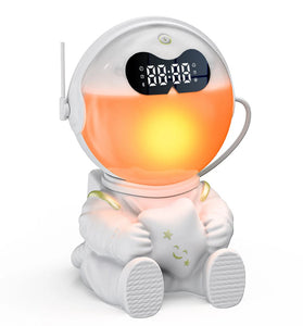 Elfeland Astronaut Design Sunrise Alarm Clock Mood Bluetooth Night Light Sleep Aid Touch Lamp Sound Machine Child Gift
