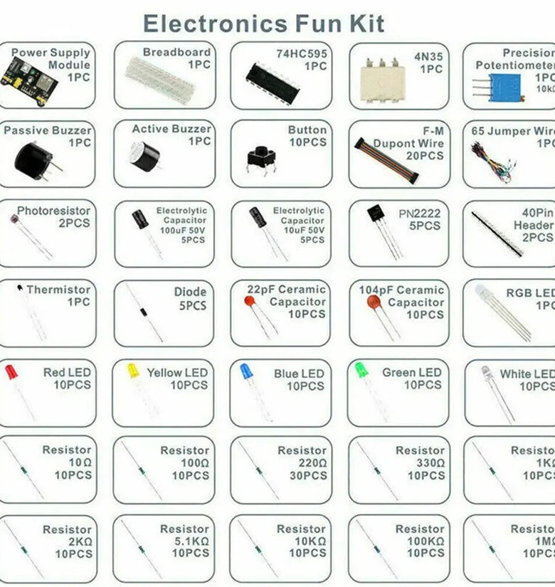 830 Hole Breadboard Electronic Components Set With Box For Arduino DIY Project Starter Electronic DIY Kit